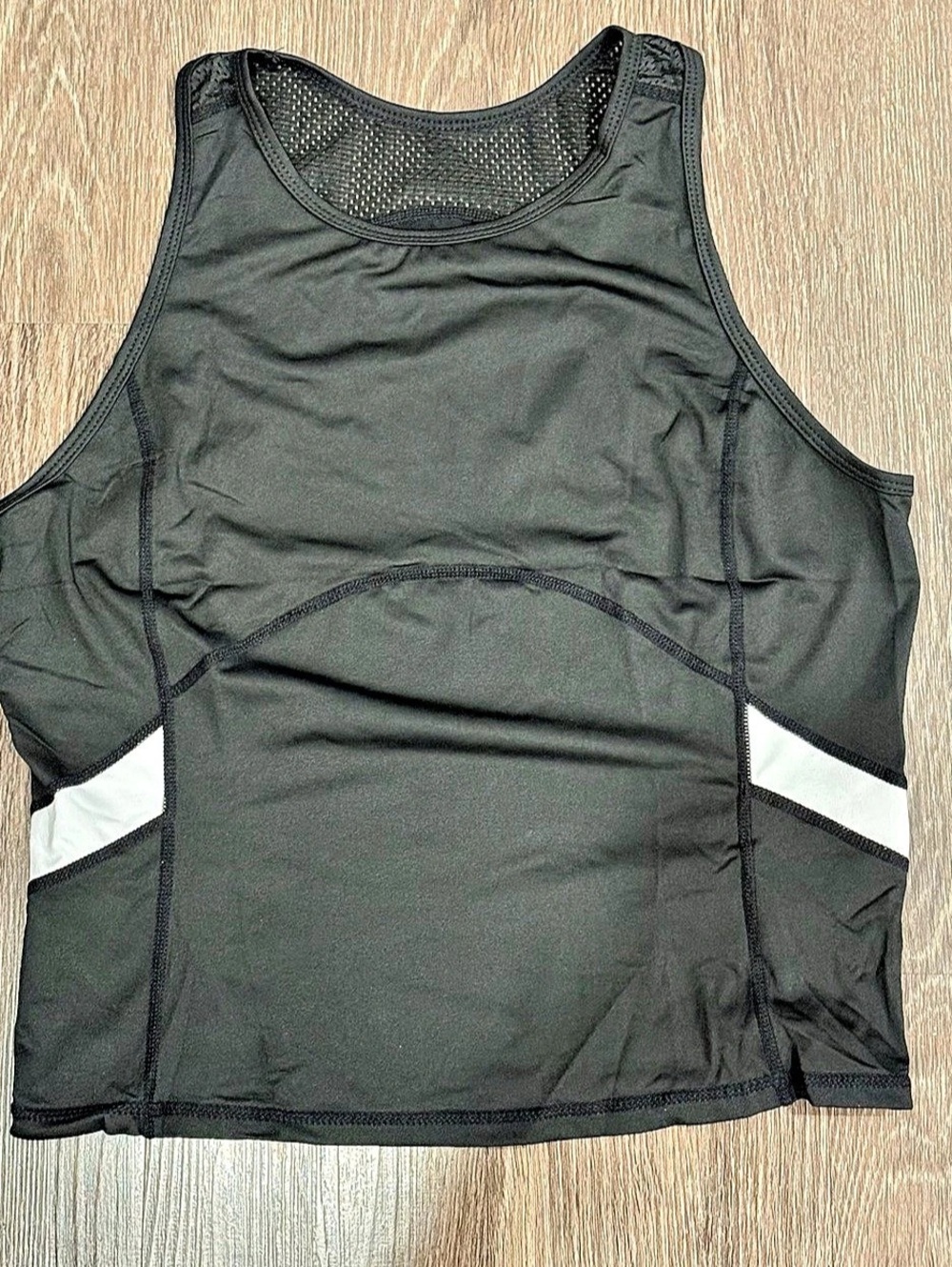 SHEIN Color Block Athletic Tank in Black & White Size Medium